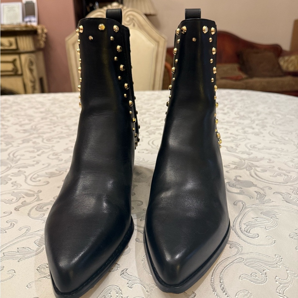MICHAEL Michael Kors Black Studded Heeled Boots